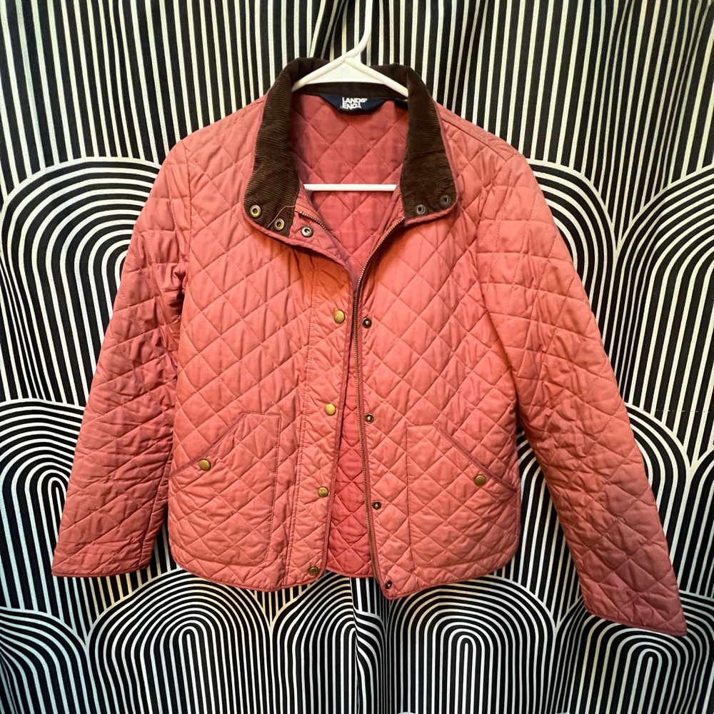 Women’s Lands’ End quilted barn coat